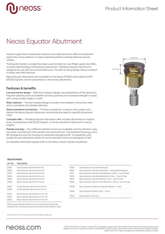 Equator Abutments