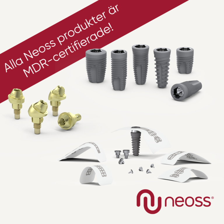 Alla Neoss® Groups produkter är certifierade enligt EU Medical Device Regulation (MDR)